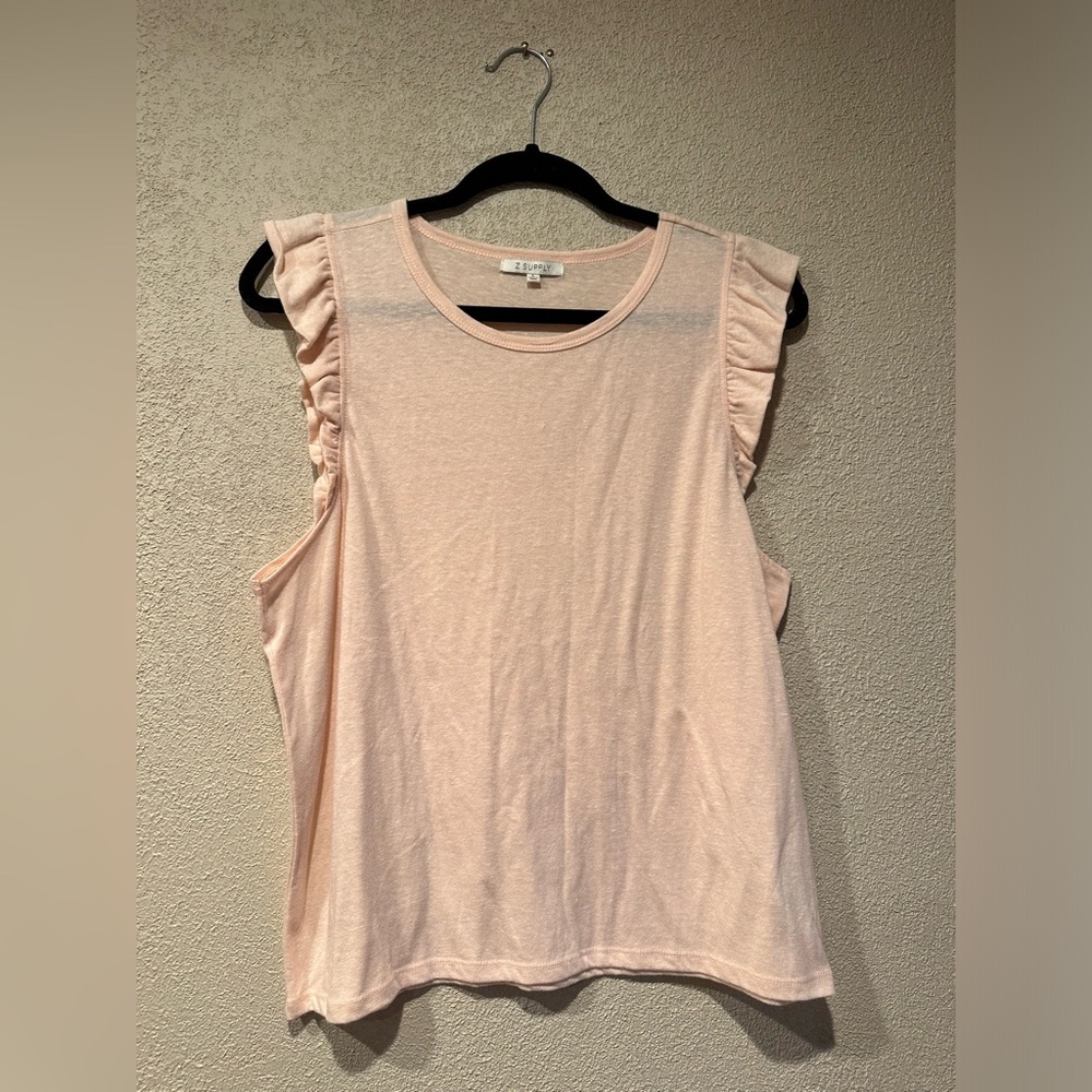 Z Supply pink flutter sleeve top